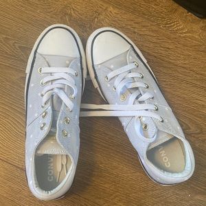 size 8 converse madisons silver and gold